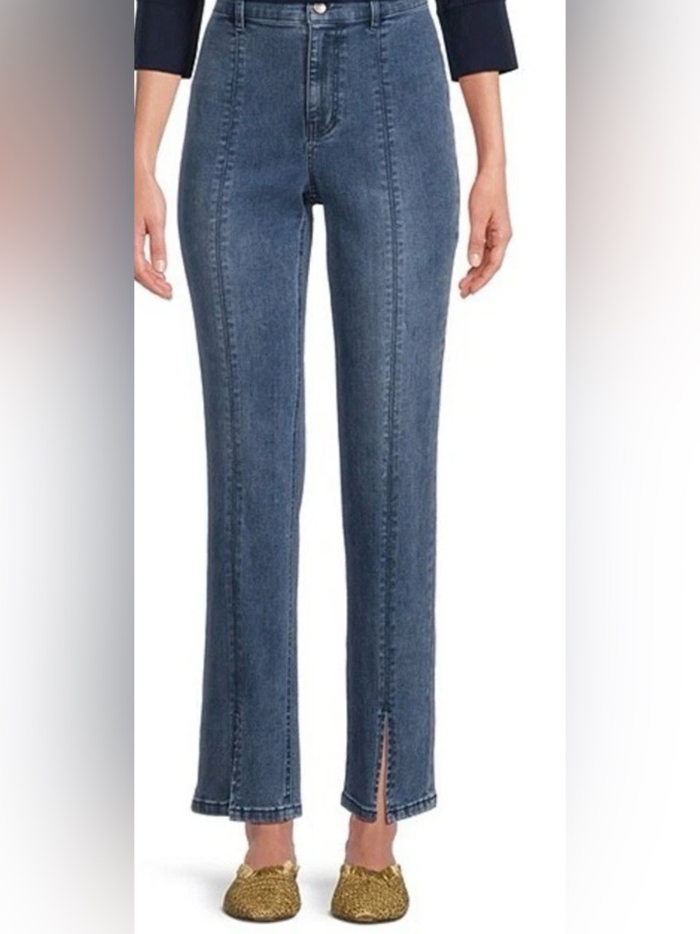 J. McLaughlin Rainey‎ Staight Leg Front Split Seam Jeans Size 8
